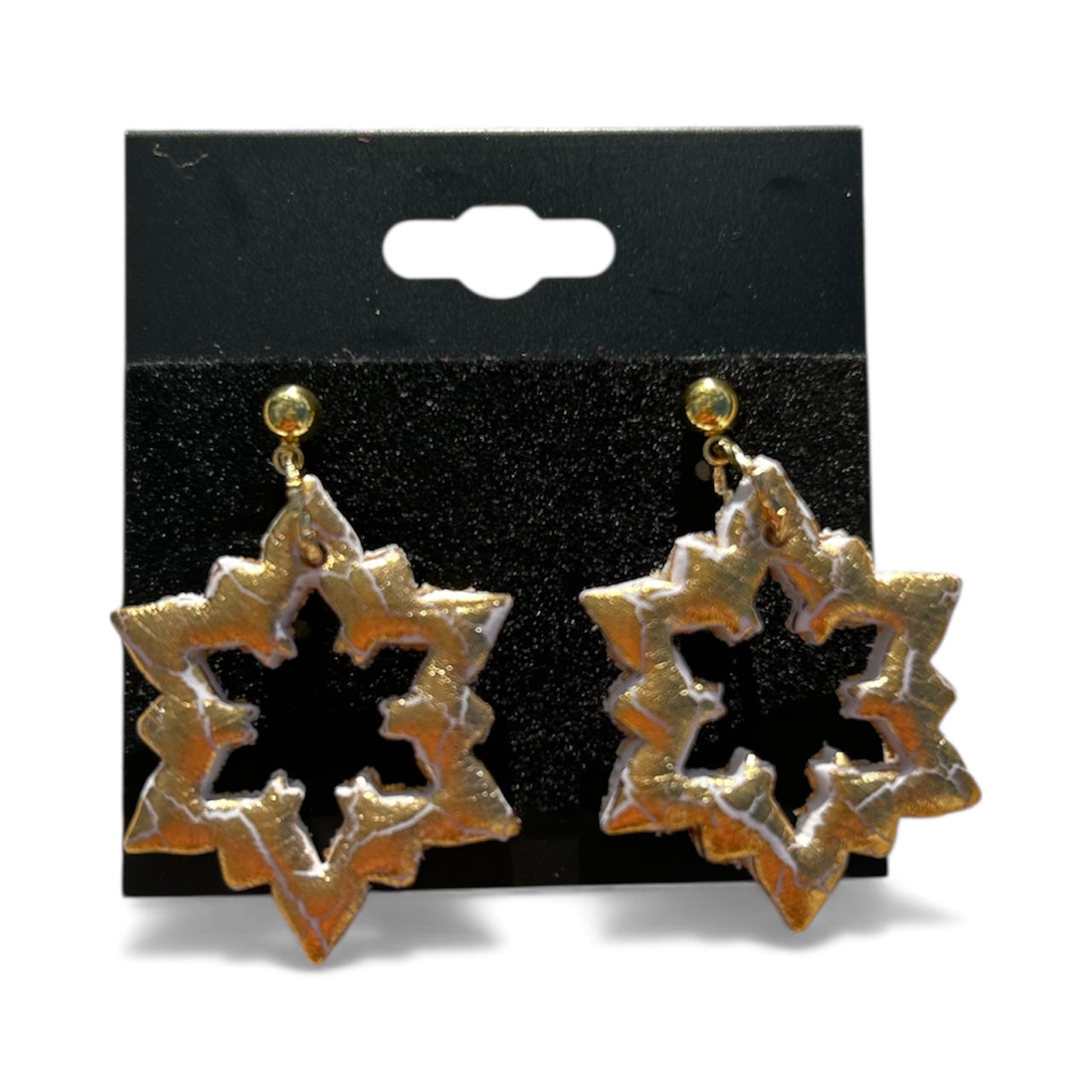Snow Flake Clay Earrings