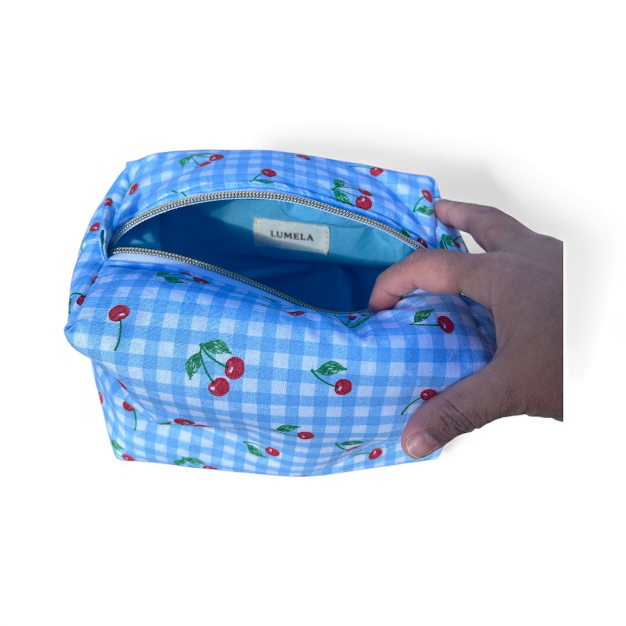 Boxy Pouch - Blue Cherry