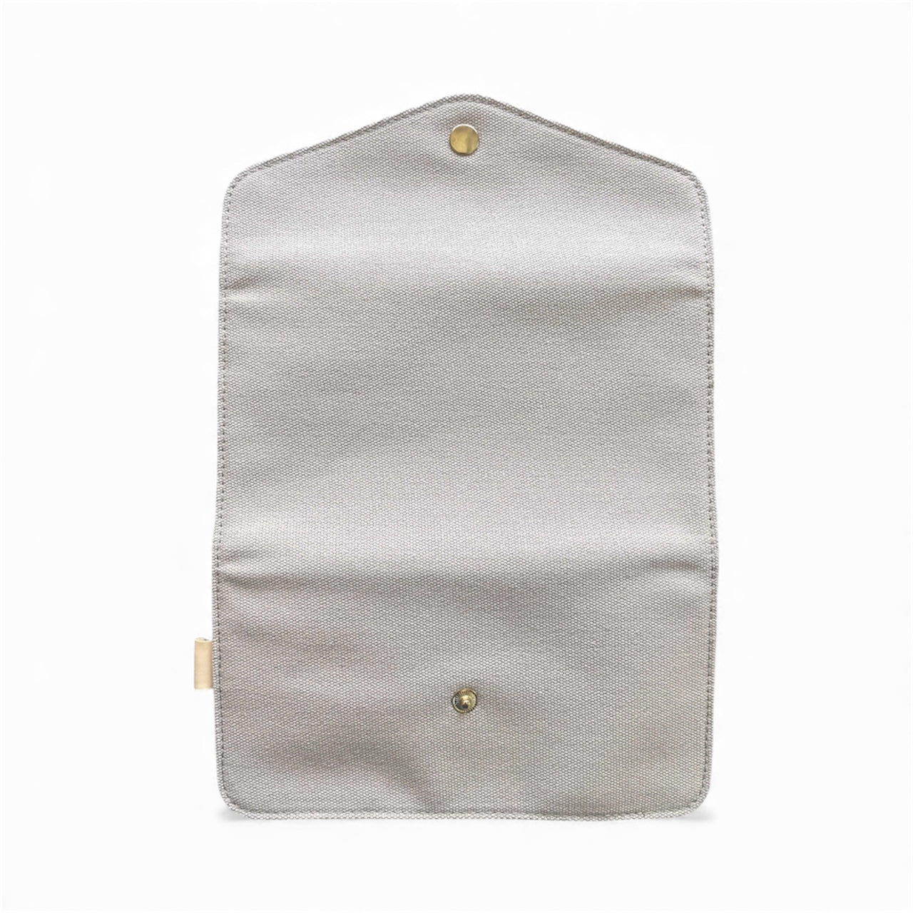 Canvas envelope wallet open back view slim design and flap closure