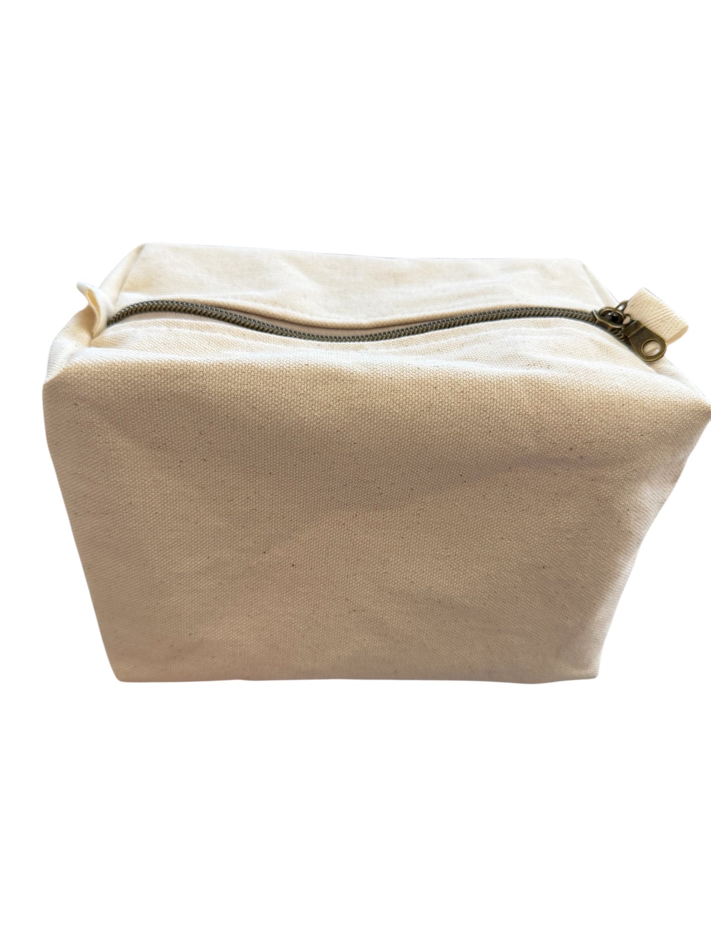 Lumela Neutral Canvas Boxy Pouch