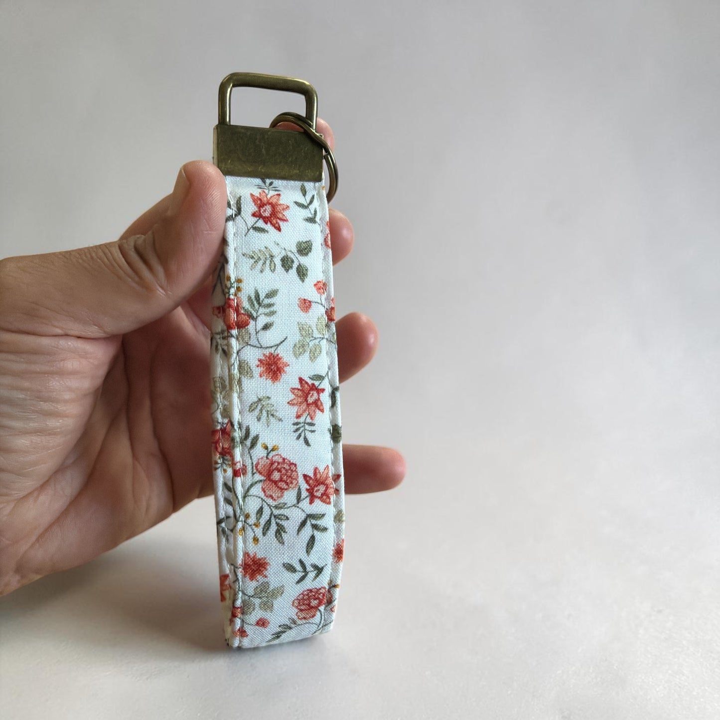 Cottage Floral Wristlet Keychain
