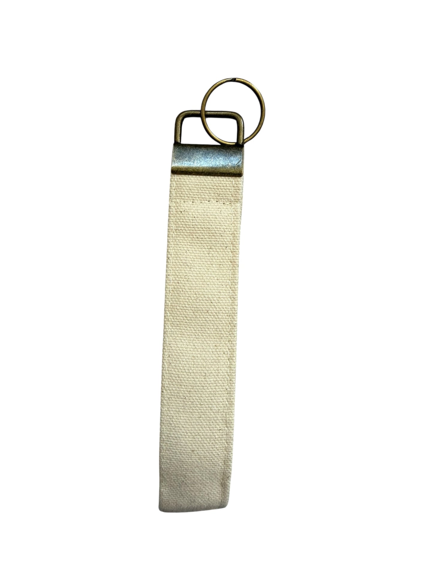 Lumela Neutral Canvas Wristlet Keychain