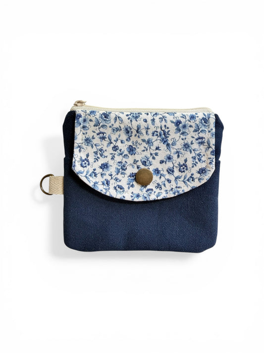 Florence Navy Floral Keychain Wallet