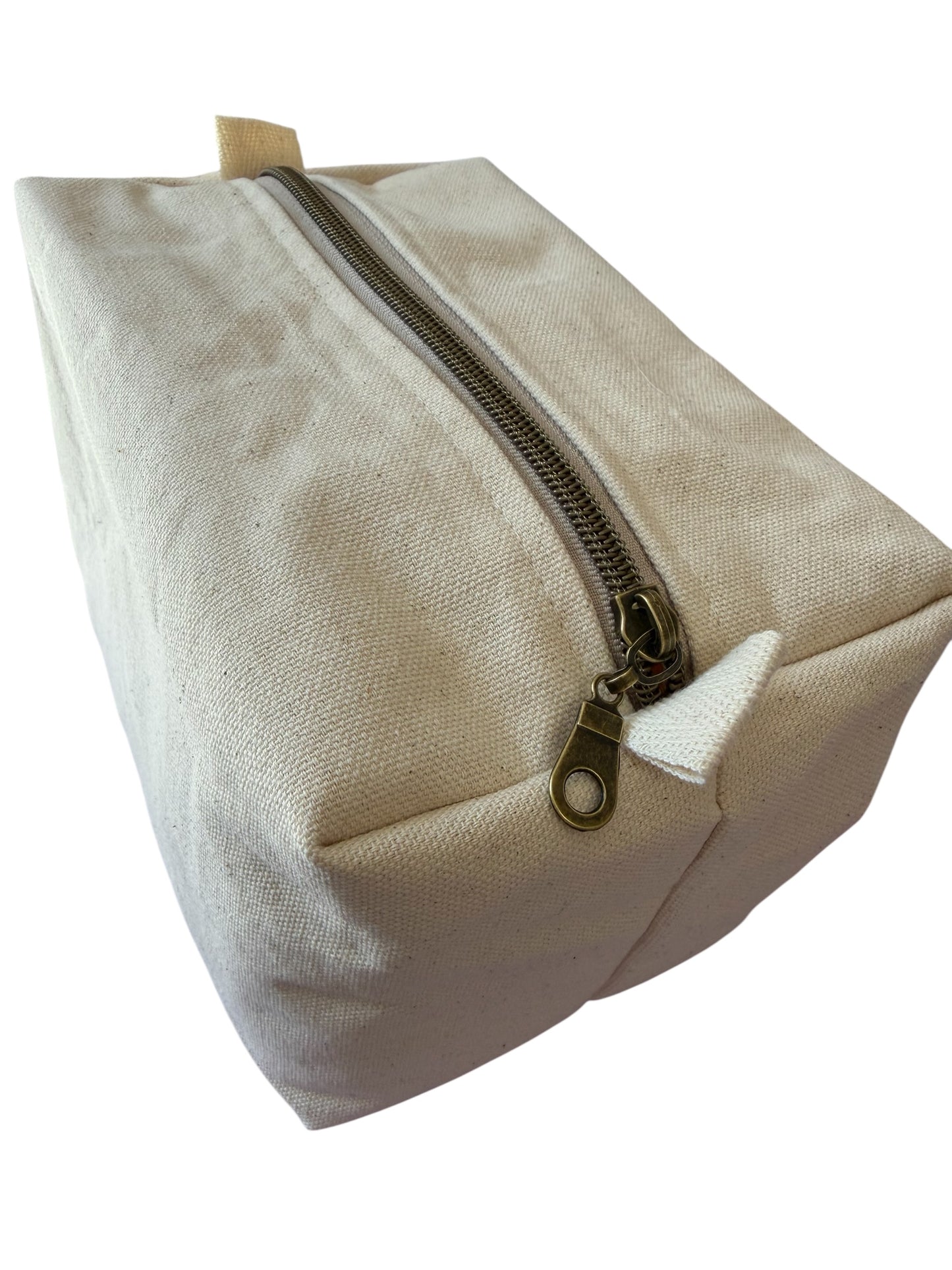 Lumela Neutral Canvas Boxy Pouch
