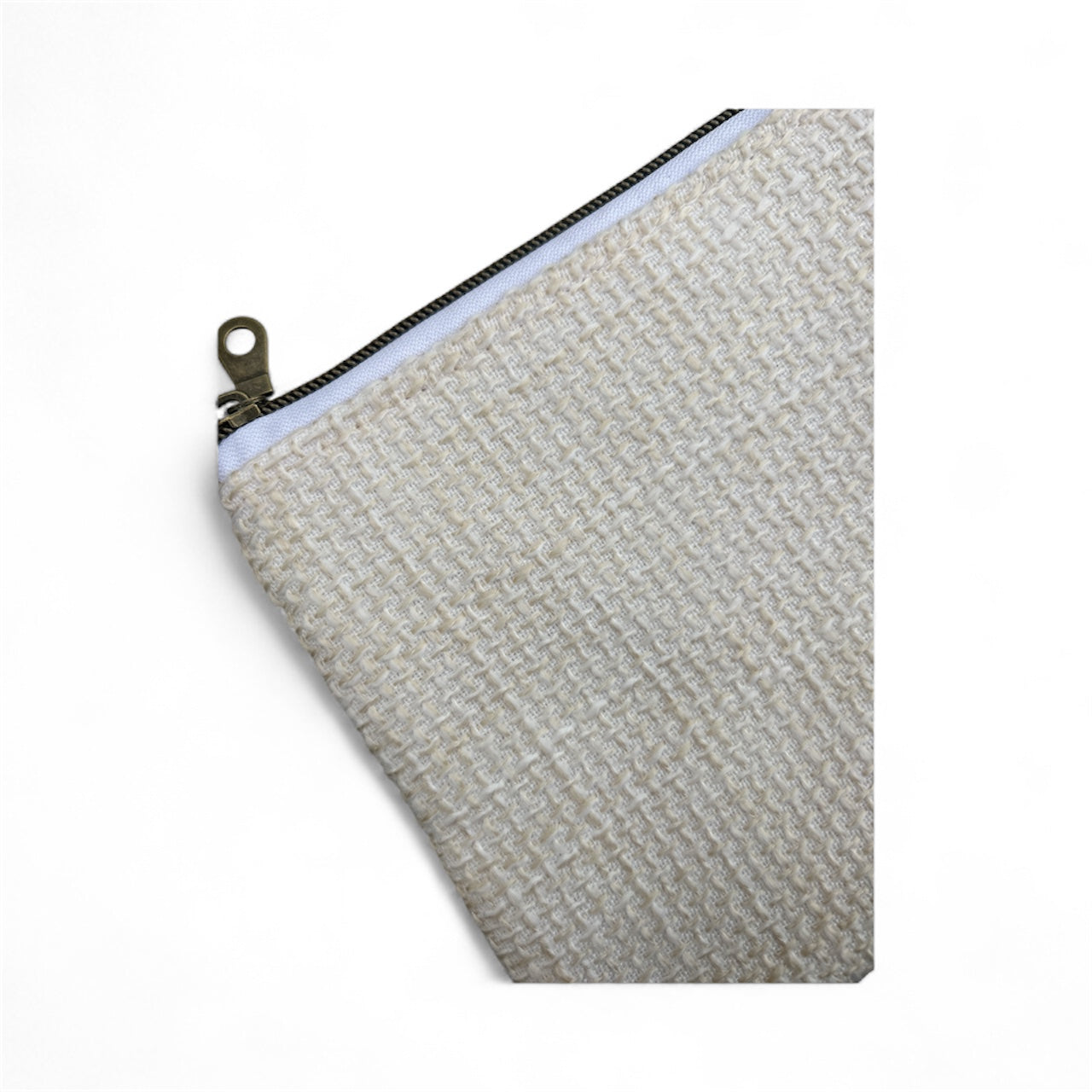 Mini Zip Pouch - Woven Cream