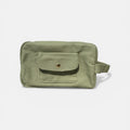 Lumela Olive Green Canvas Makeup Bag and Toiletry Pouch minimalist travel pouch