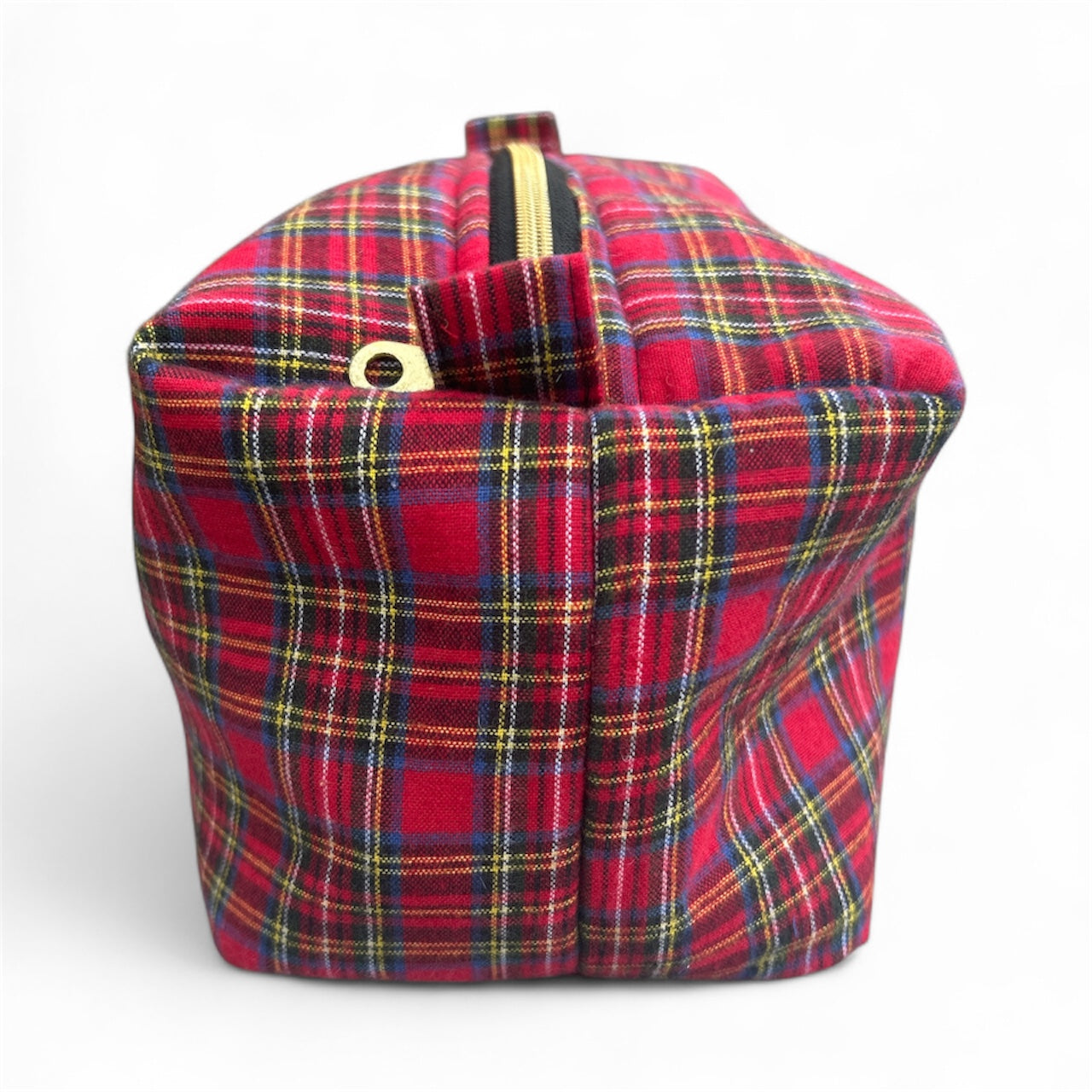 Boxy Makeup Bag - Christmas Festive Plaid