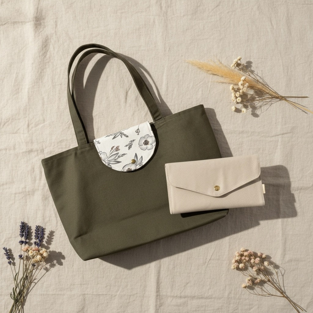 Meadow Tote Bag + Envelope Wallet Bundle