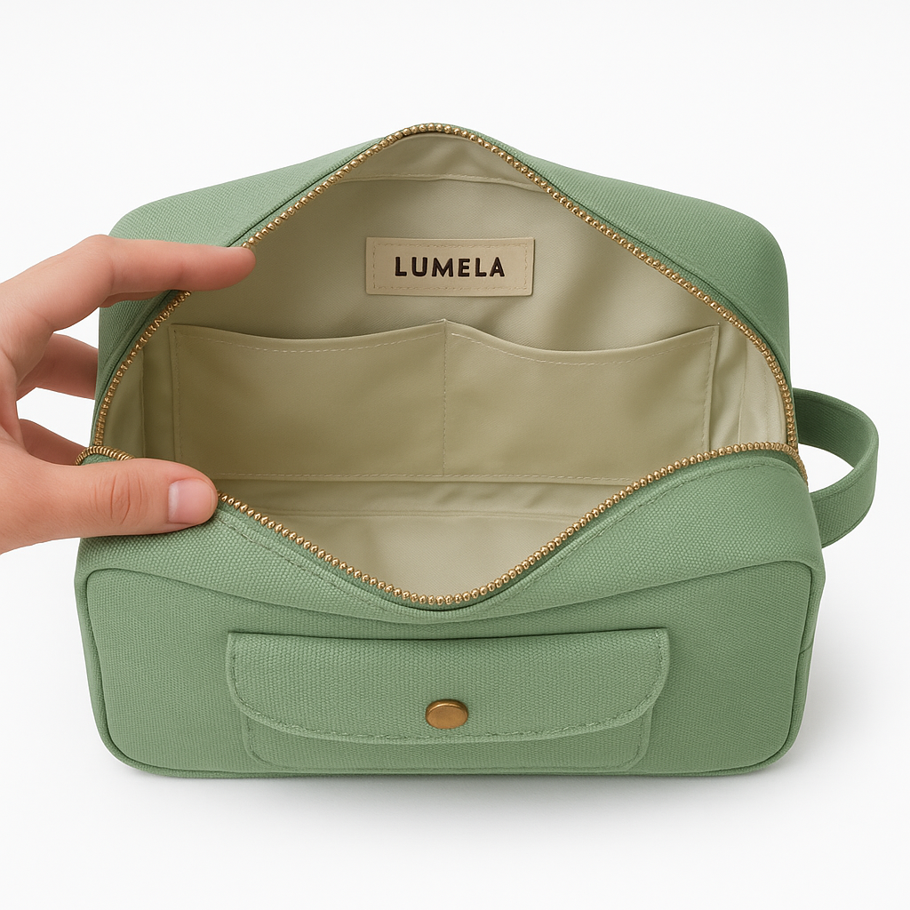 Canvas Makeup & Toiletry Bag